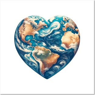 Heartfelt Earth Global Love Posters and Art